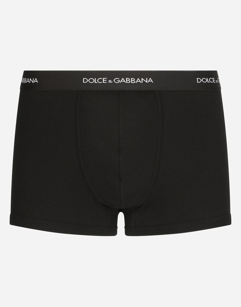 Fine-rib regular cotton boxers - 1