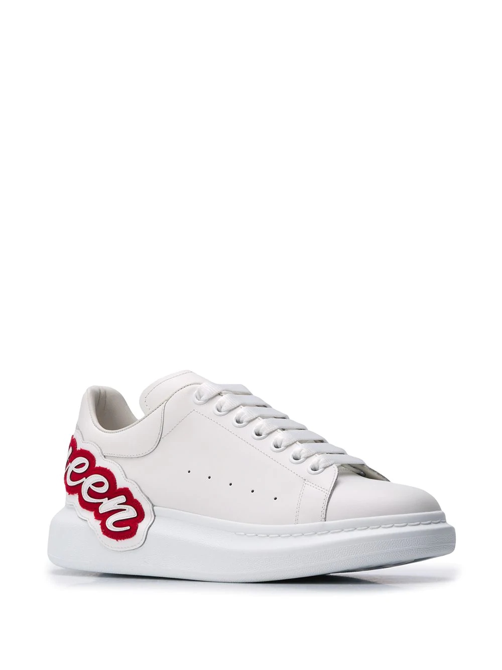 Oversized logo-patch sneakers - 2