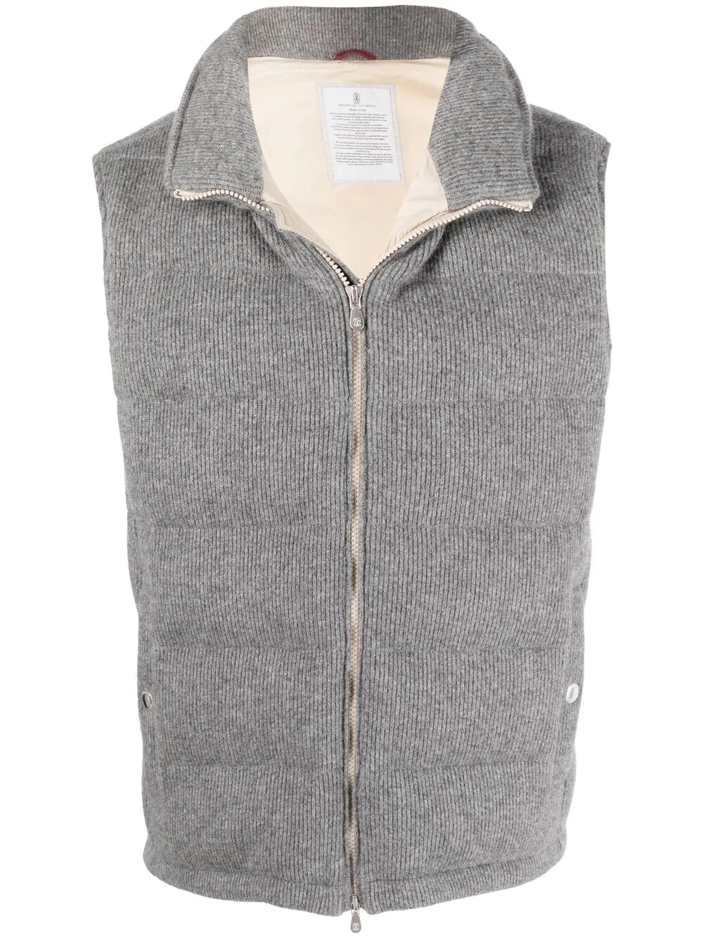 cashmere padded gilet - 1