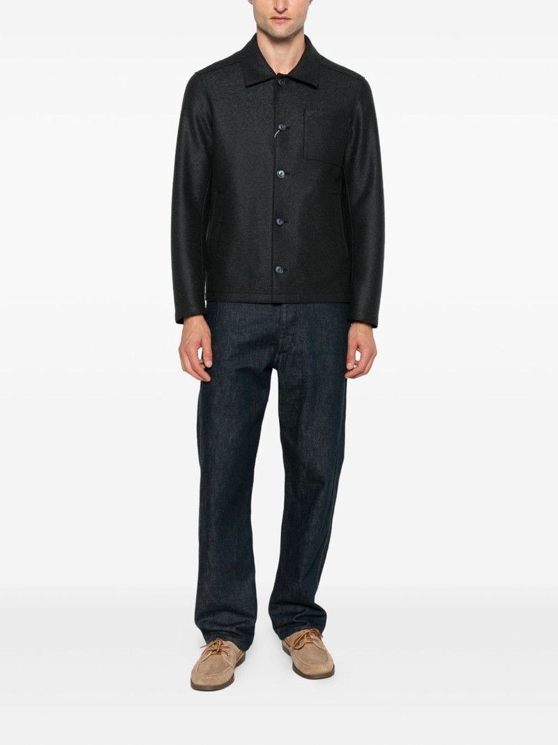 Herno button-fastening patch-pocket jacket outlook