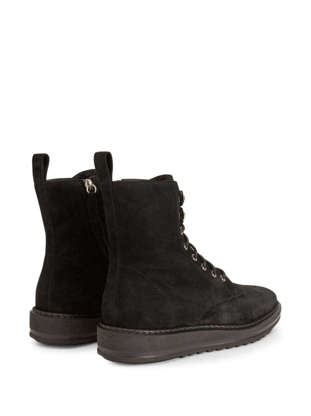 Bassline suede lace-up boots - 3