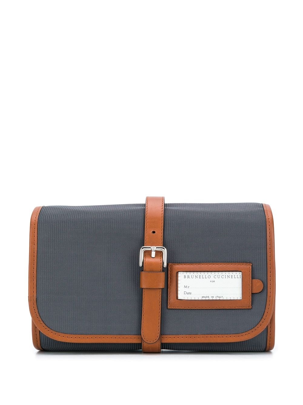 contrast-trimmed wash bag - 1