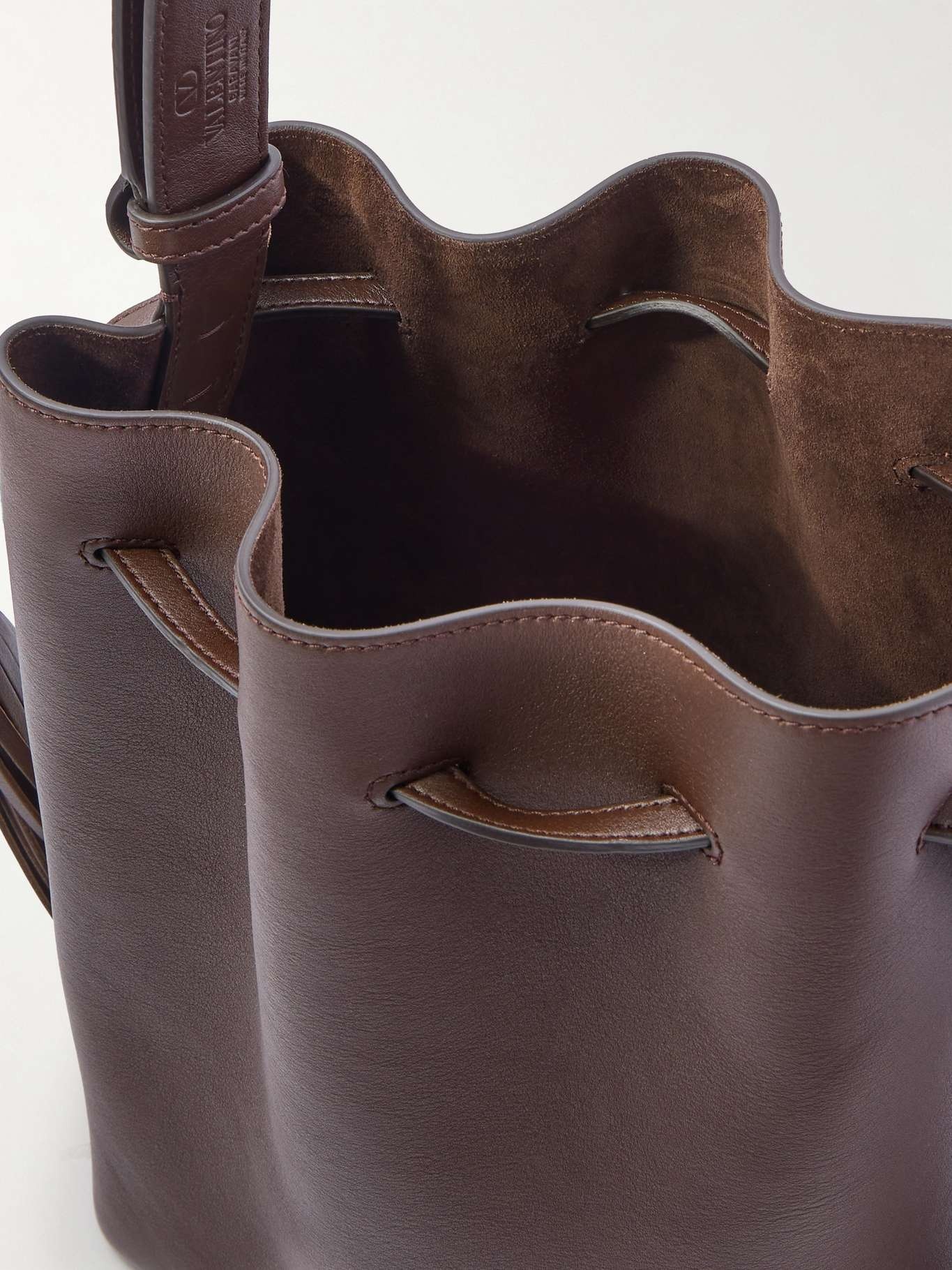 So Seau tasseled leather shoulder bag Dark brown - 5