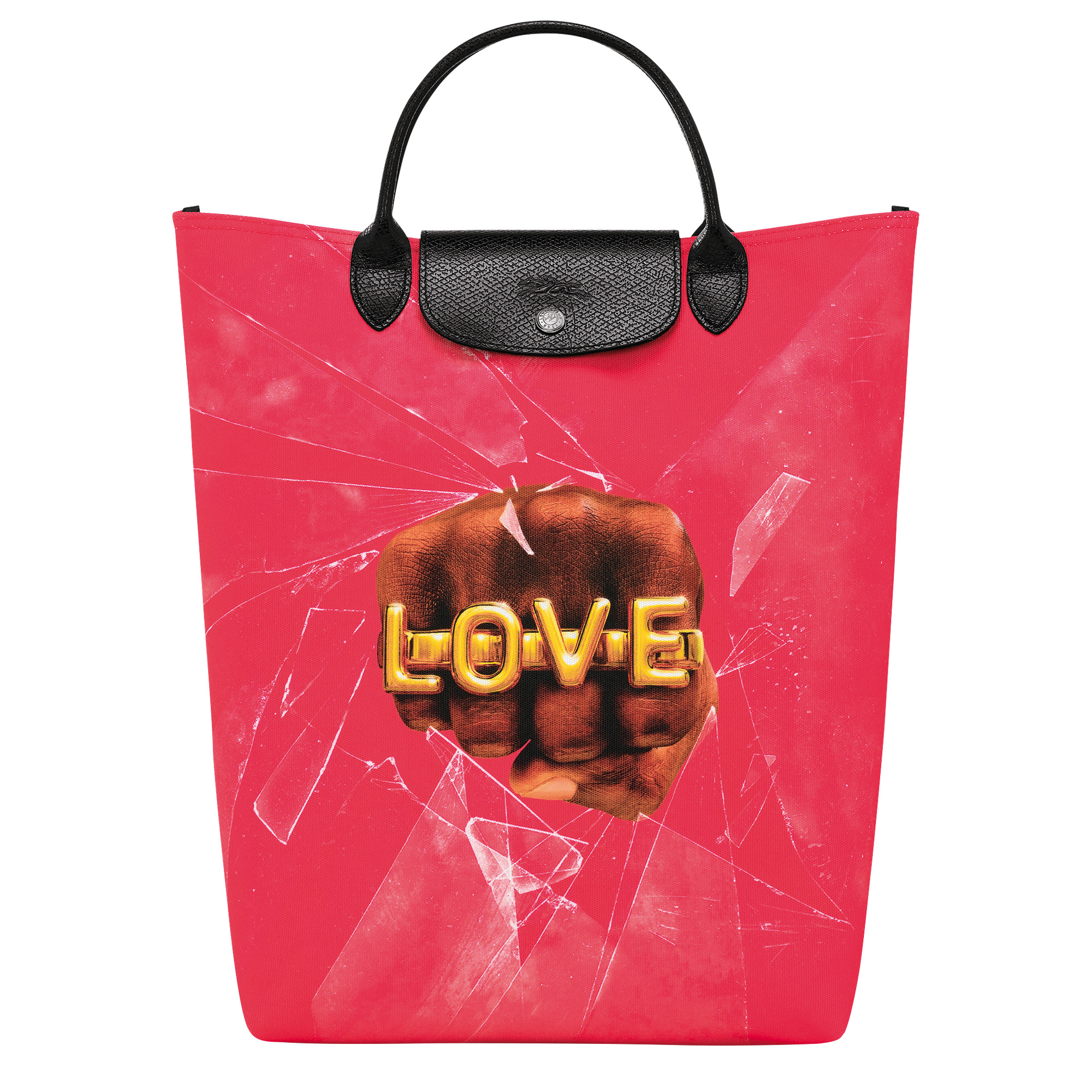Longchamp x ToiletPaper M Tote bag Red - Canvas - 1