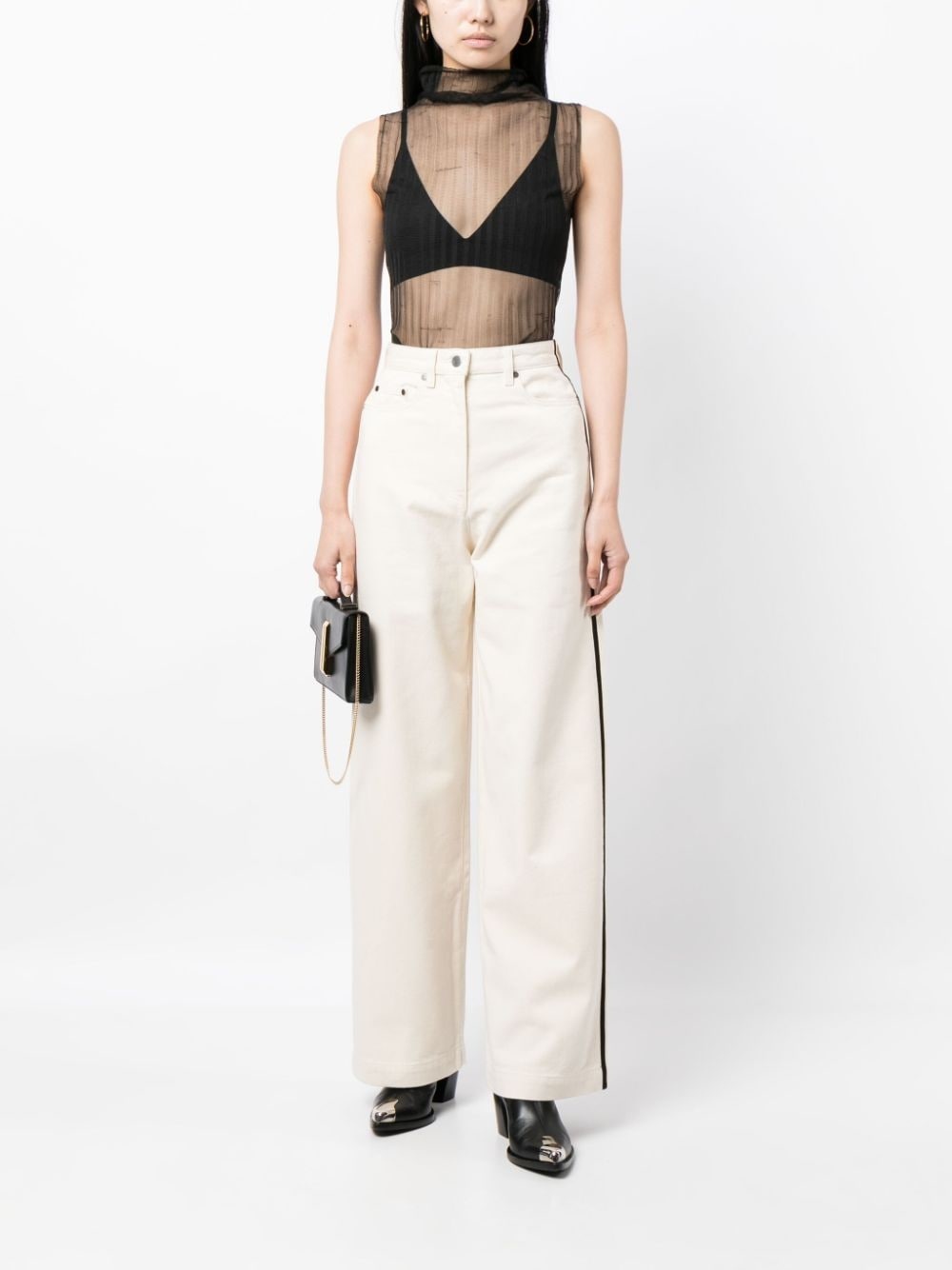 high-rise wide-leg jeans - 2
