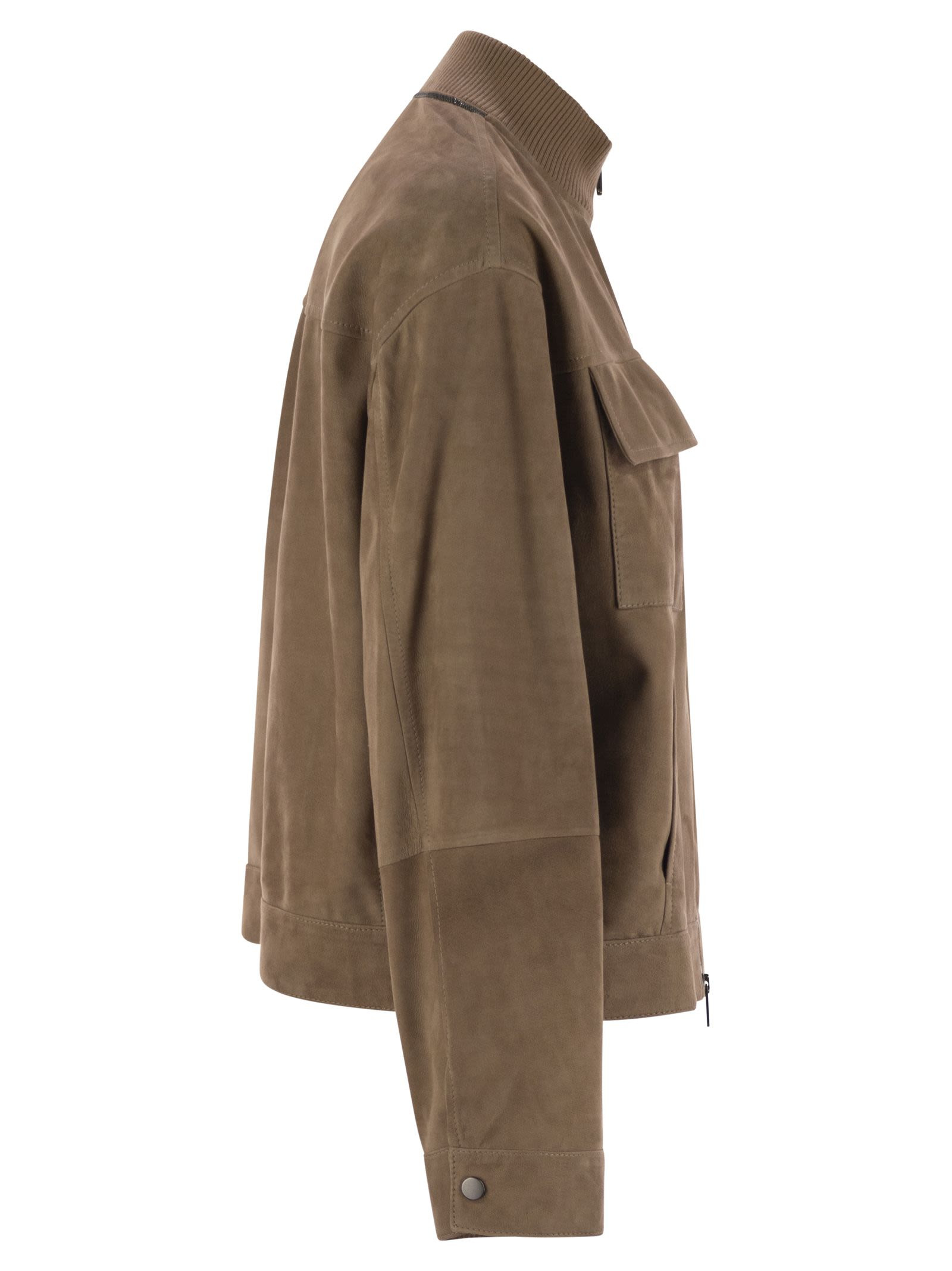 Brunello Cucinelli Women Couture Suede Outerwear With Jewellery - 3