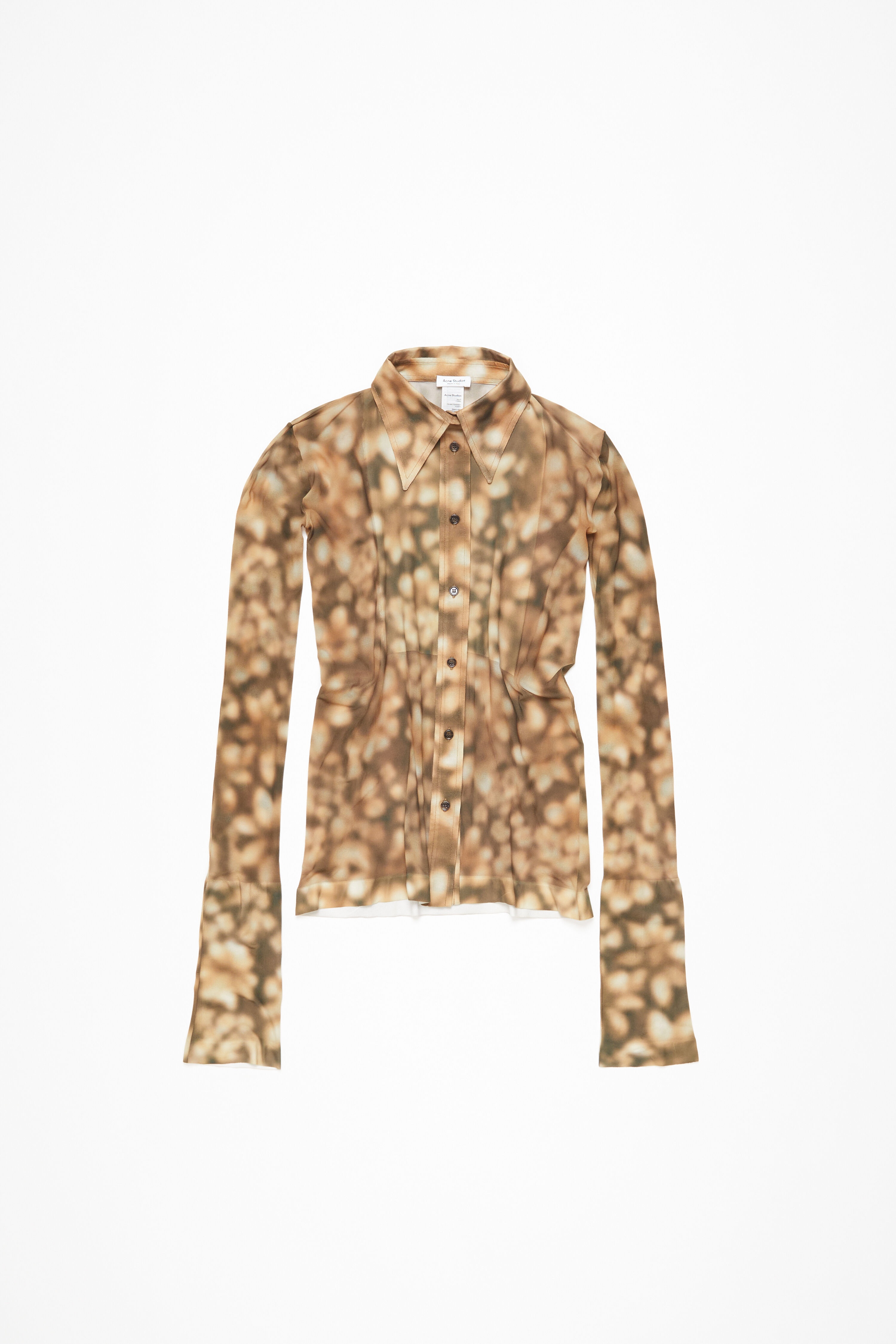 Print shirt - Dark brown - 1