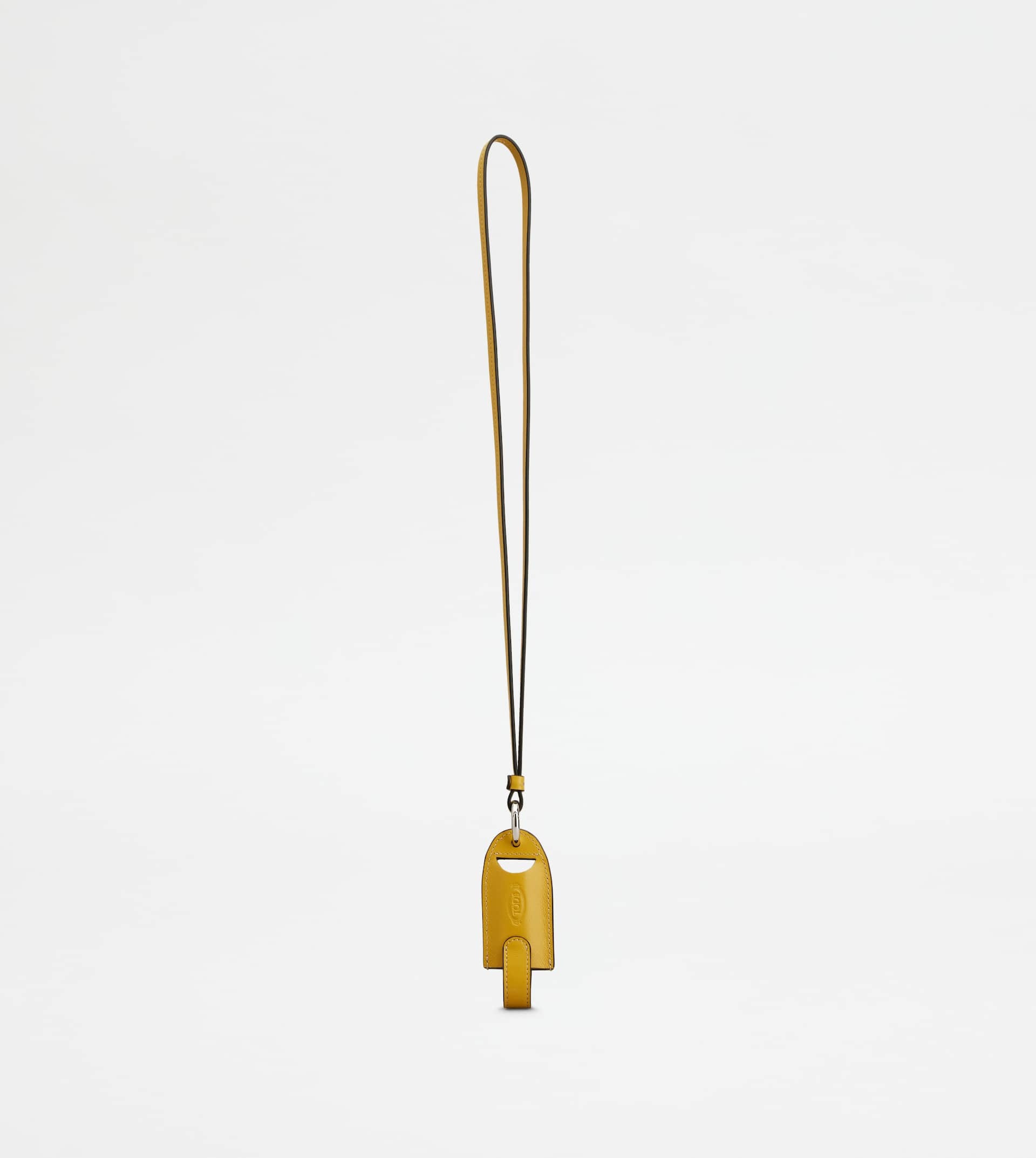 NECK LIPSTICK HOLDER IN LEATHER - YELLOW - 2