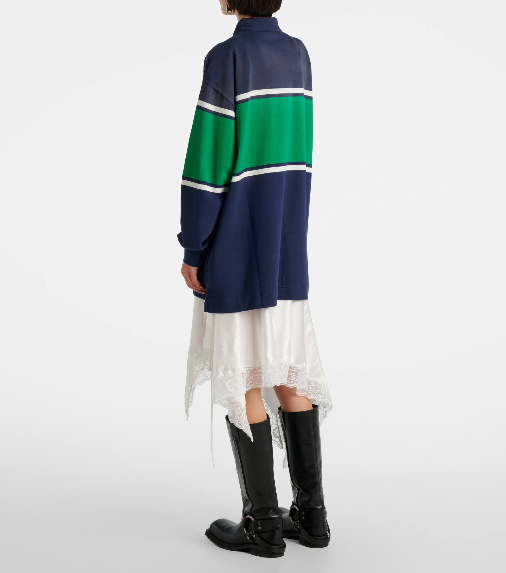 Cotton jersey polo sweater dress - 3