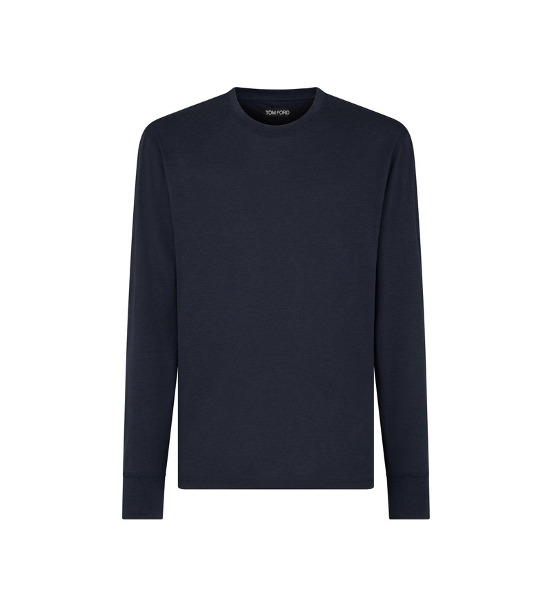 LYOCELL COTTON CREW T-SHIRT - 1