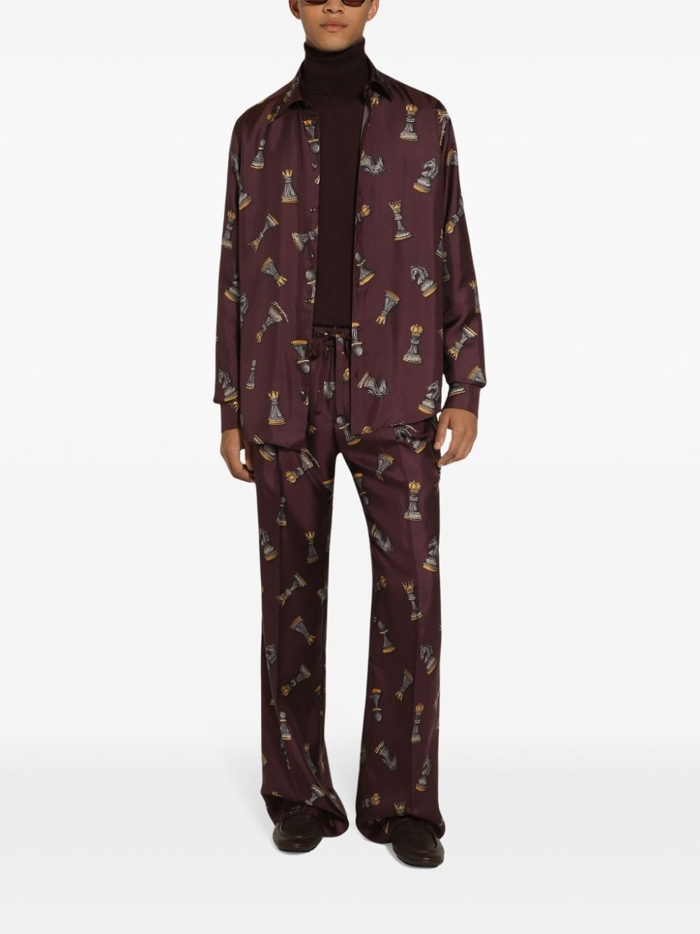 chess-print trousers - 2