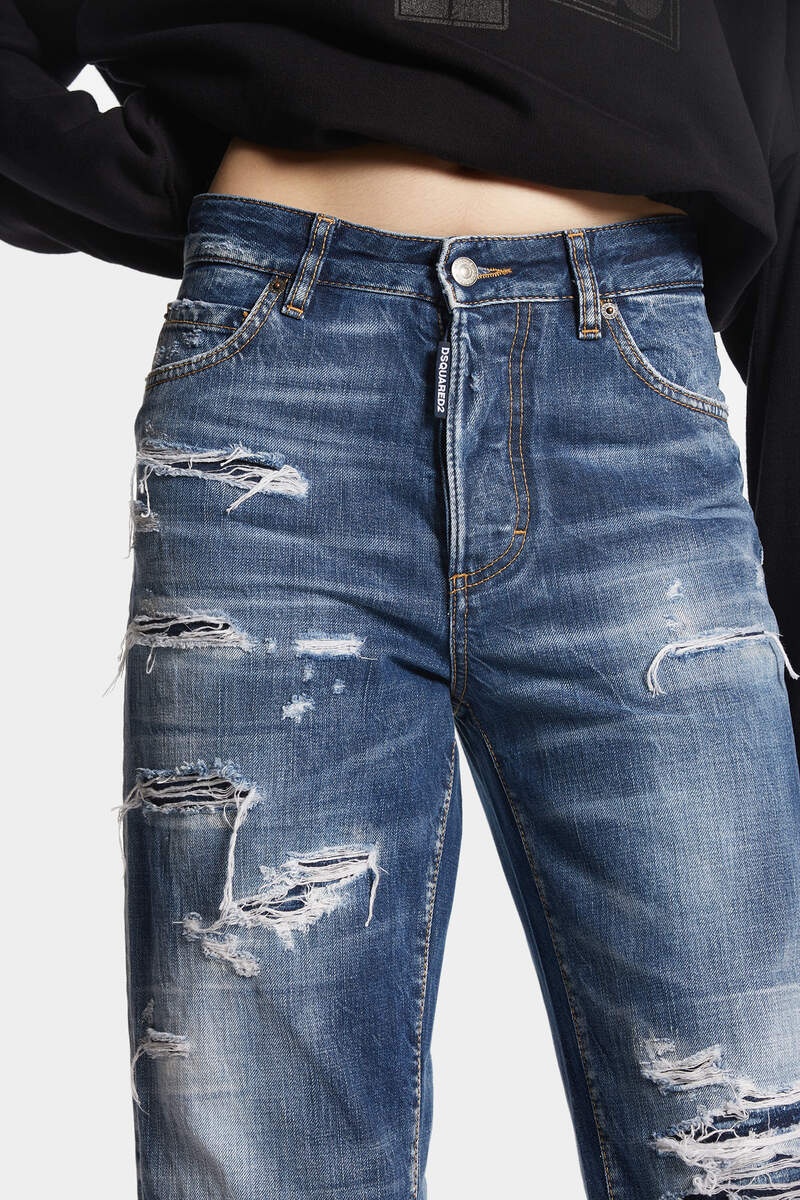 DARK RIPPED WASH BOSTON JEANS - 5