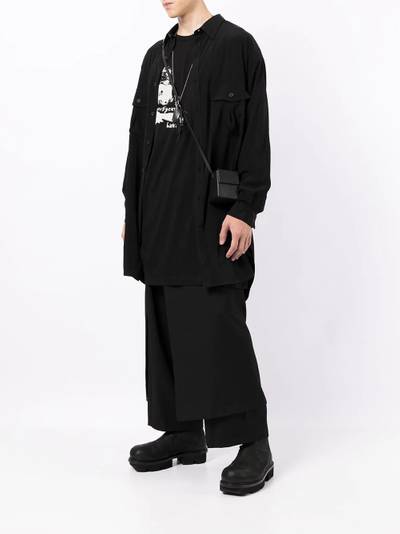 Yohji Yamamoto layered effect wool trousers outlook