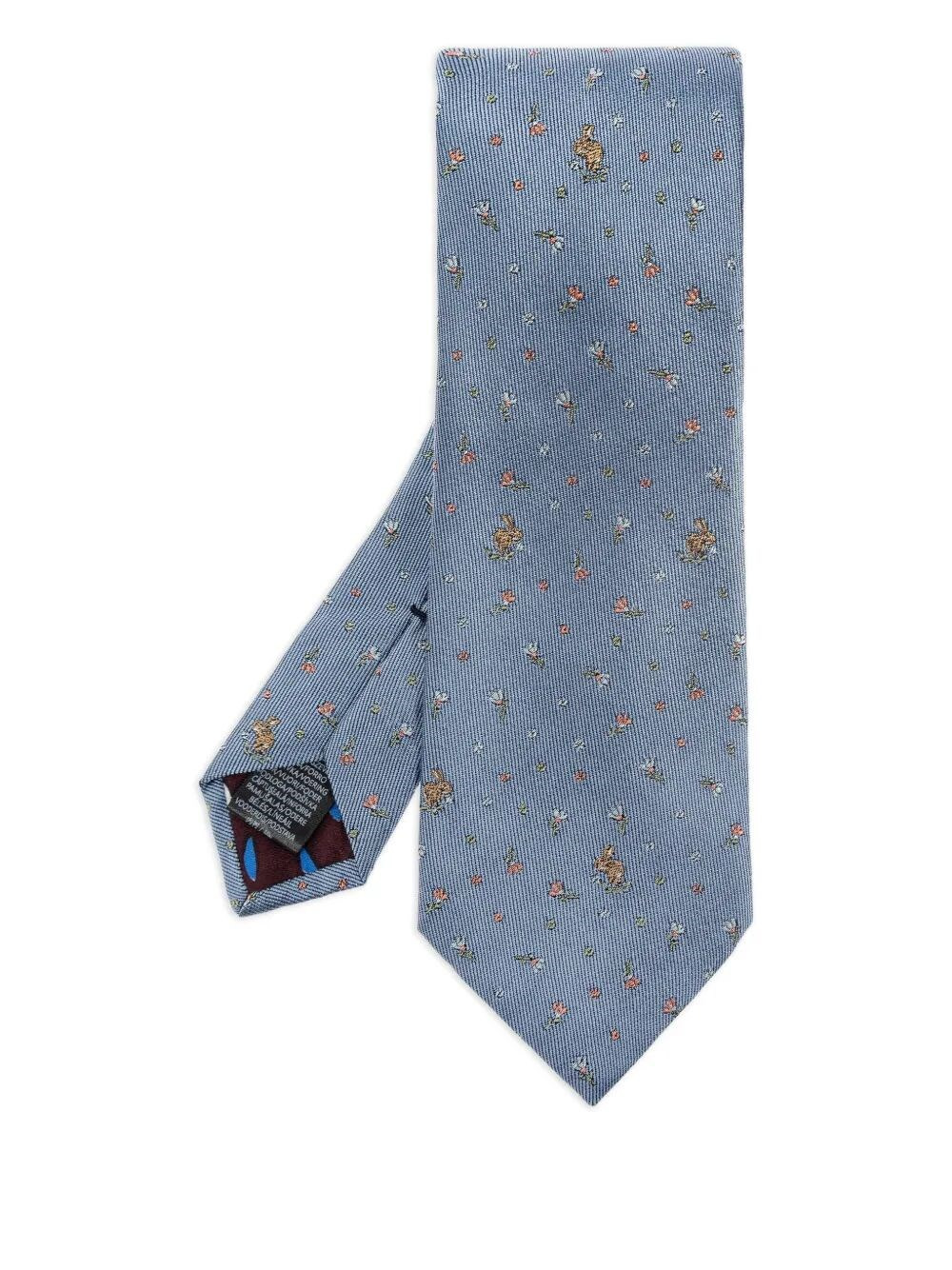 Introducing the 'MEN TIE RABBIT FLR' from renowned brand PAUL SMITH, a luxurious accessory that elev - 1
