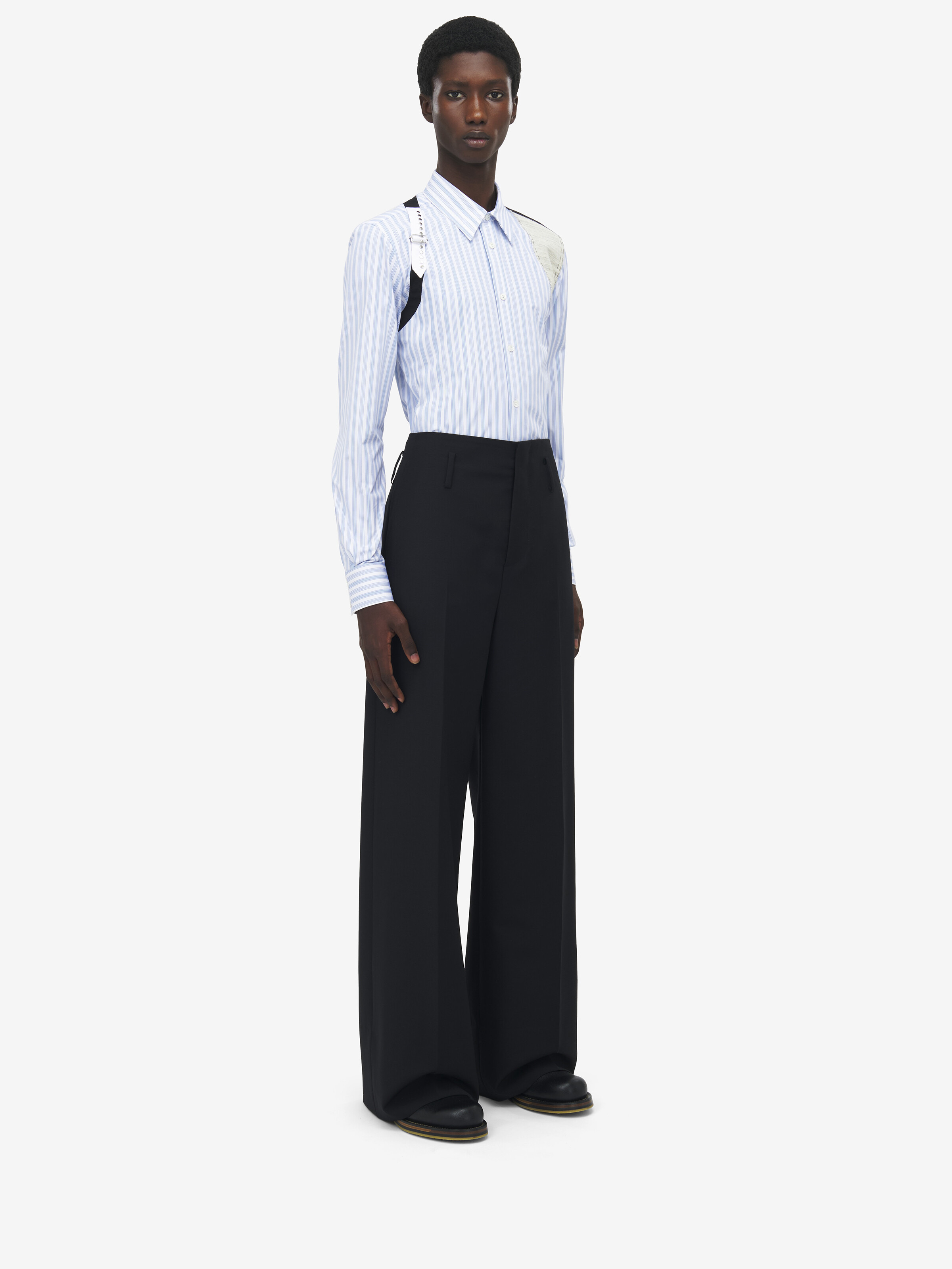 Wide Leg Tailored Trousers - 2