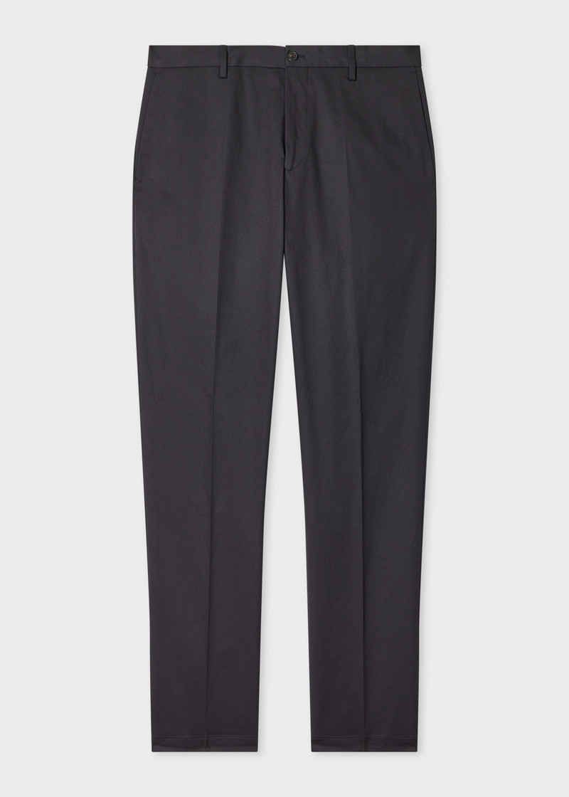 Dark Navy Fine Cotton Twill Trousers 1