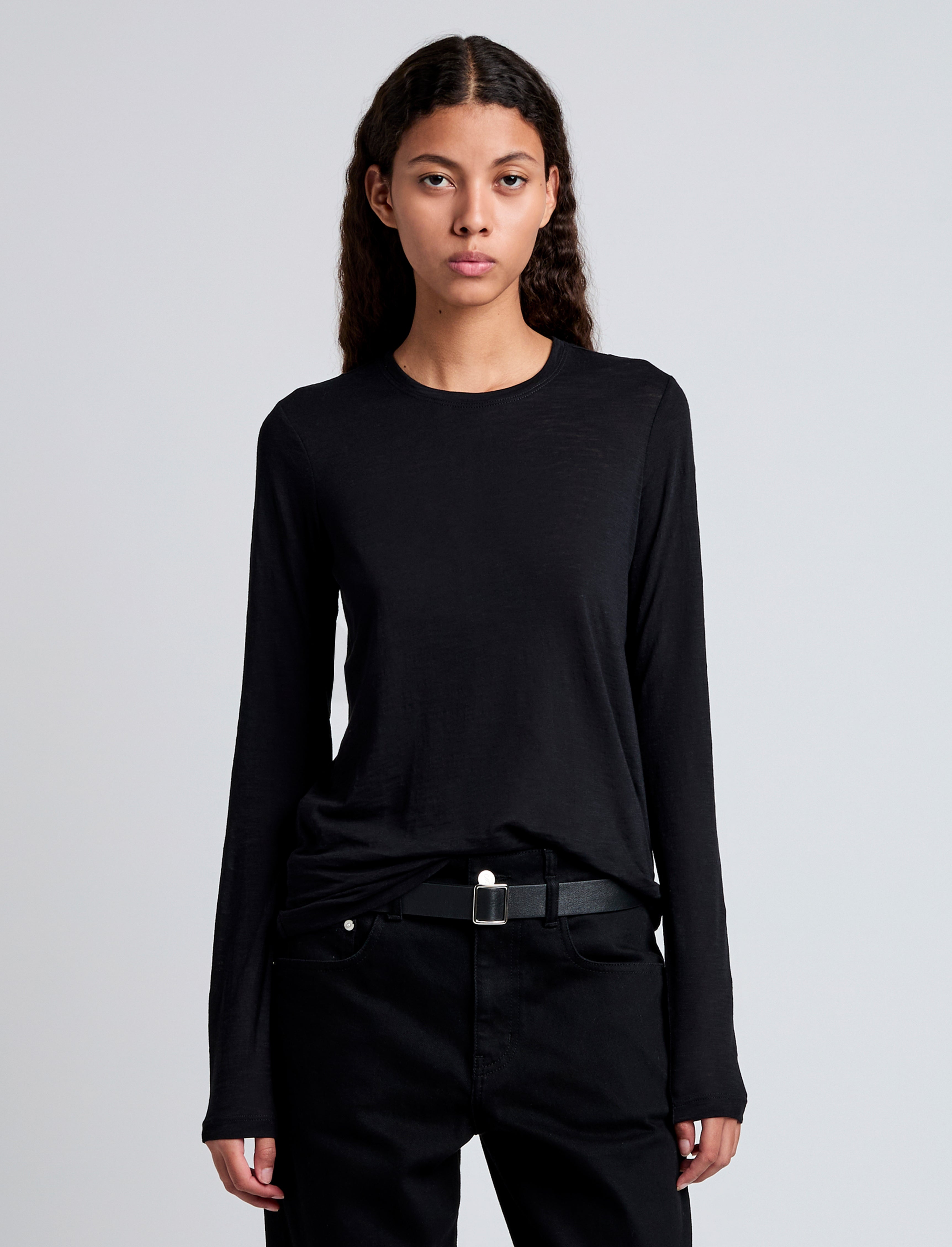 Long Sleeve T-Shirt in Tissue Jersey - 2