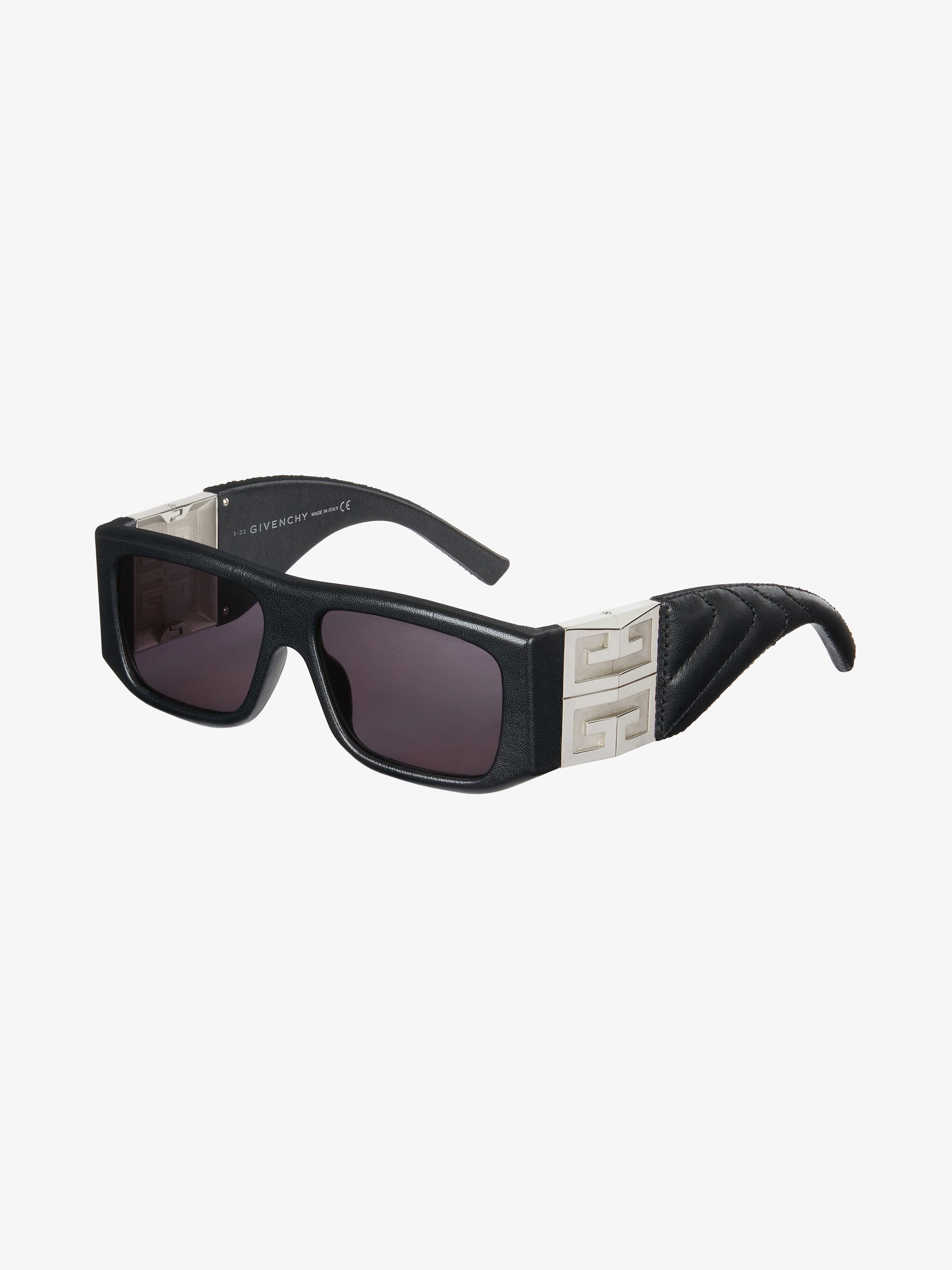 4G UNISEX SUNGLASSES IN QUILTED LEATHER AND ACETATE - 1