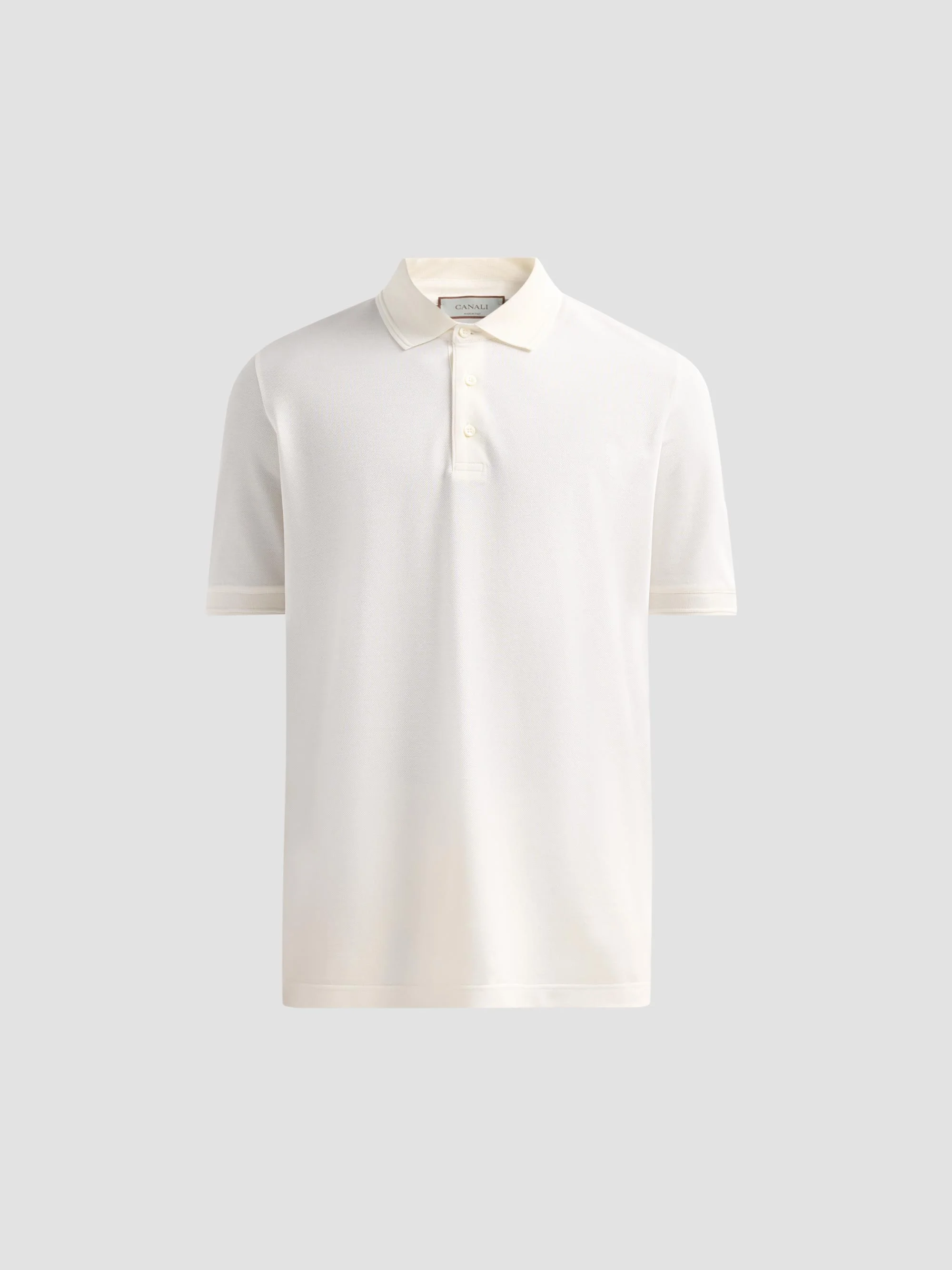 Men's Cotton Piqué Polo Shirt - White - 1