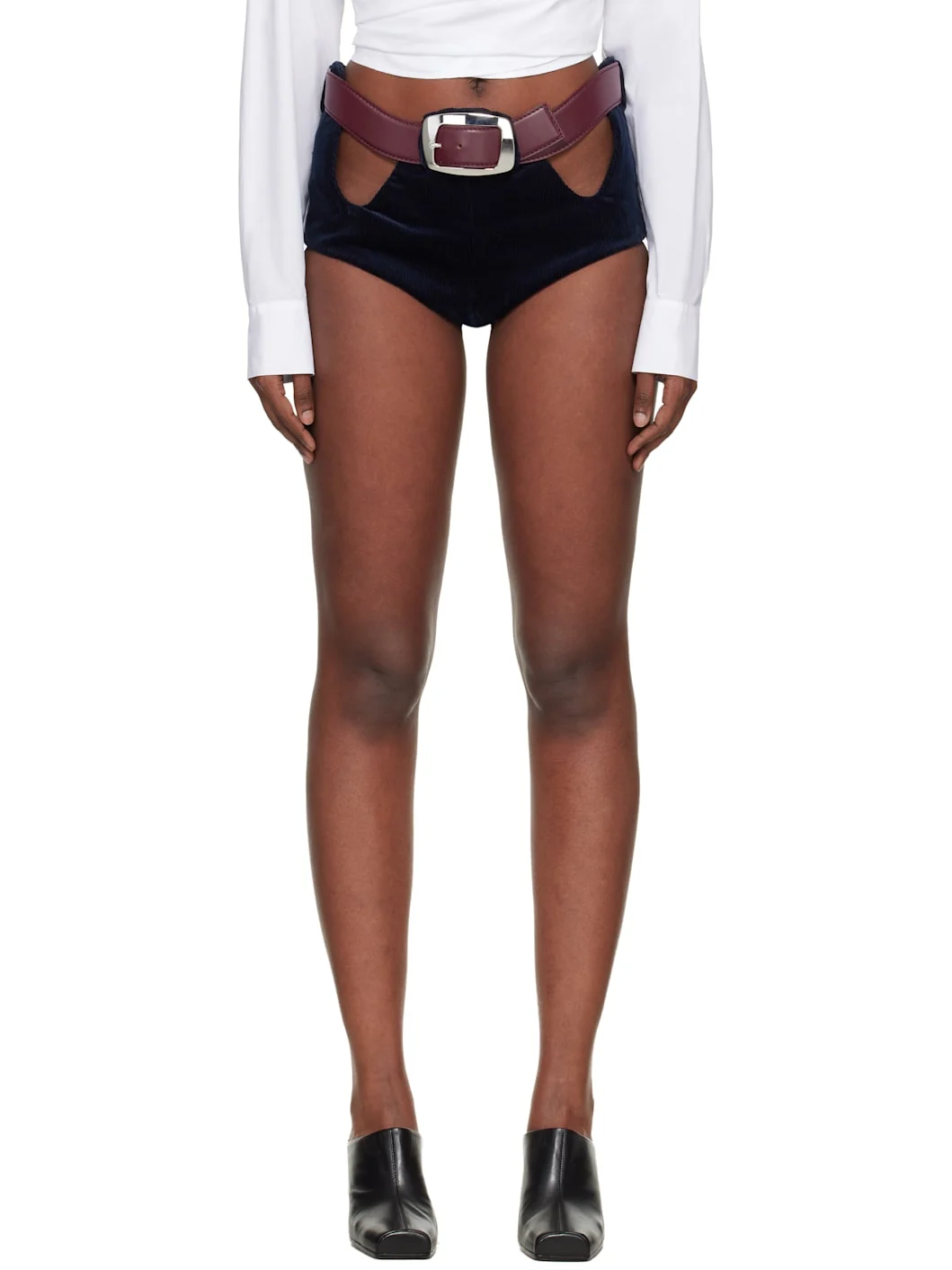 Navy 'The Cut-Out Culotte' Shorts - 1