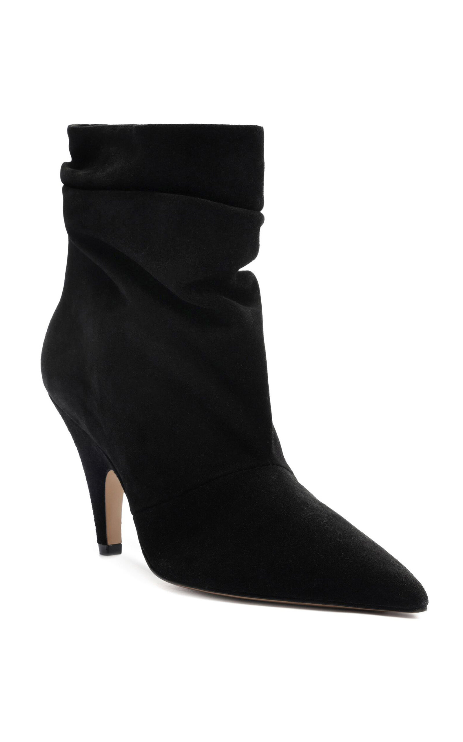 Tati Scrunched Suede Ankle Boots black - 5