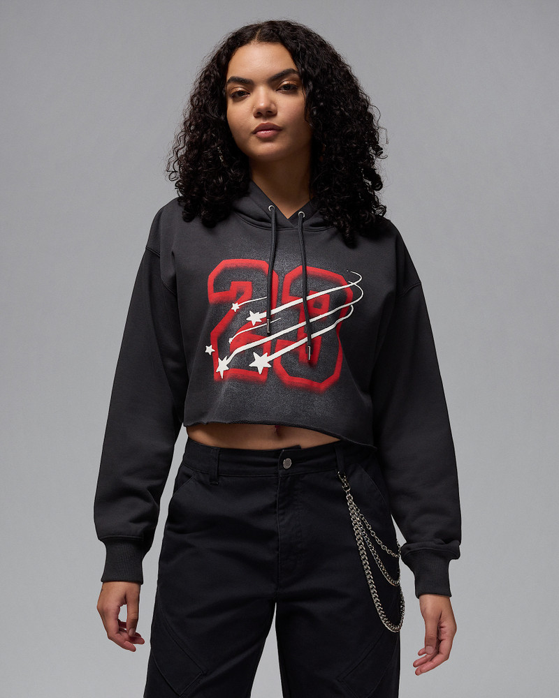 Jordan Flight Fleece Women's Cropped Satin-Lined Hoodie 1