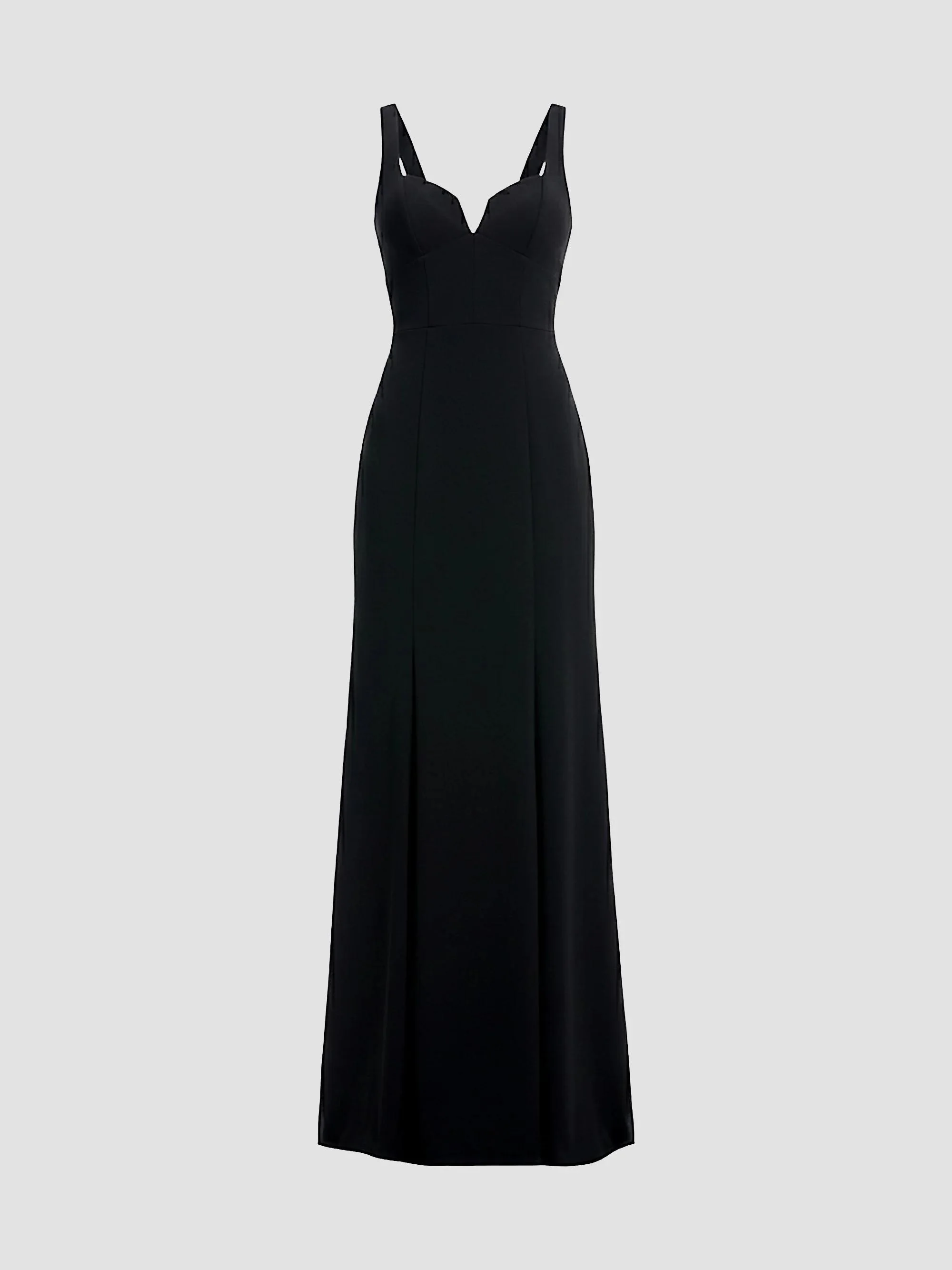 Women's Nettie Crepe A-Line Gown - Black - 1