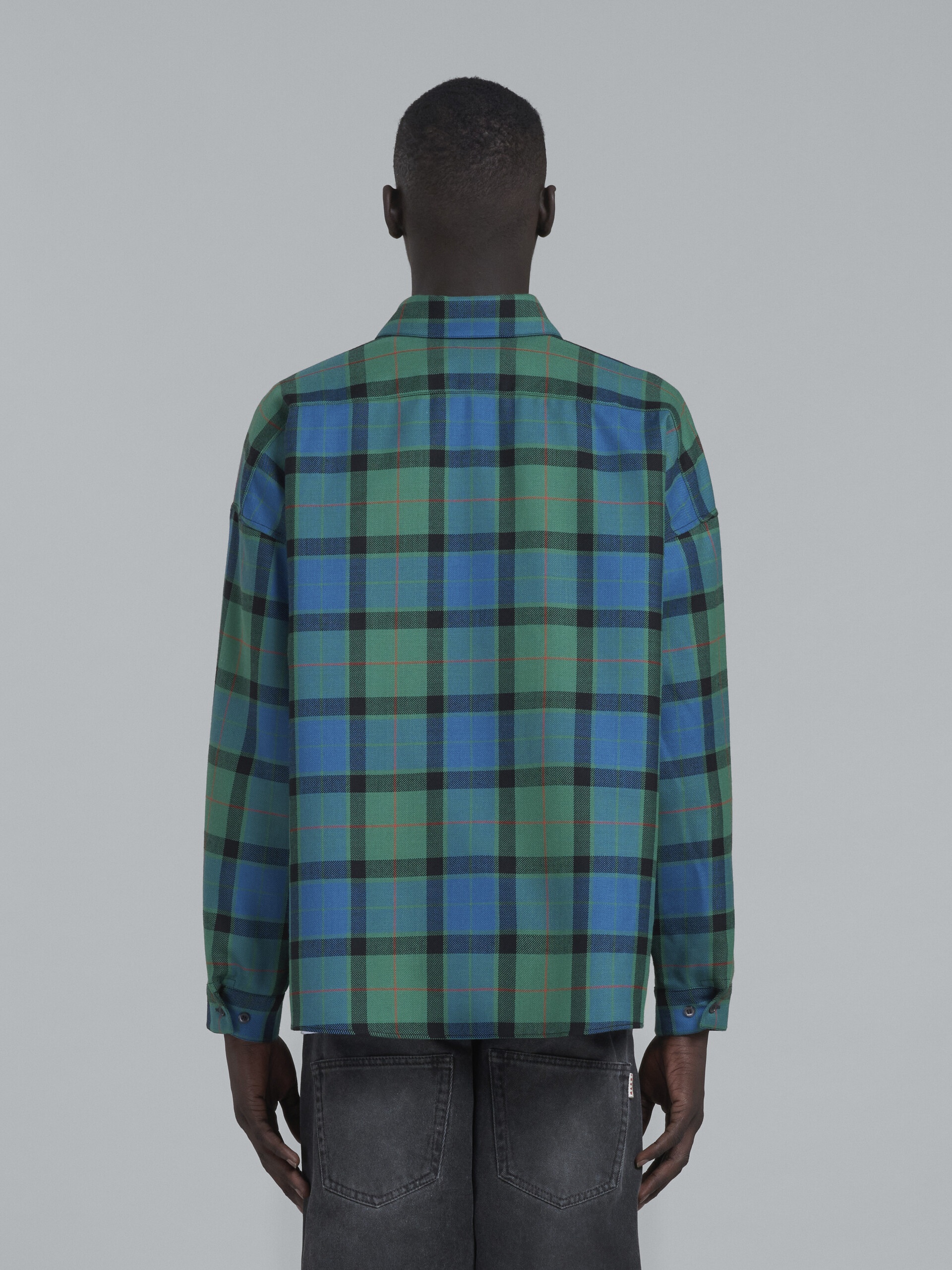 MULTICOLOR TARTAN WOOL SHIRT - 3