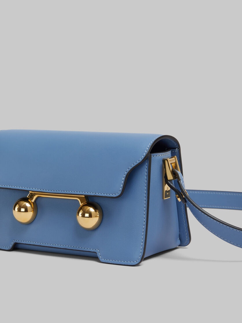 BLUE LEATHER TRUNKAROO MINI SHOULDER BAG - 5