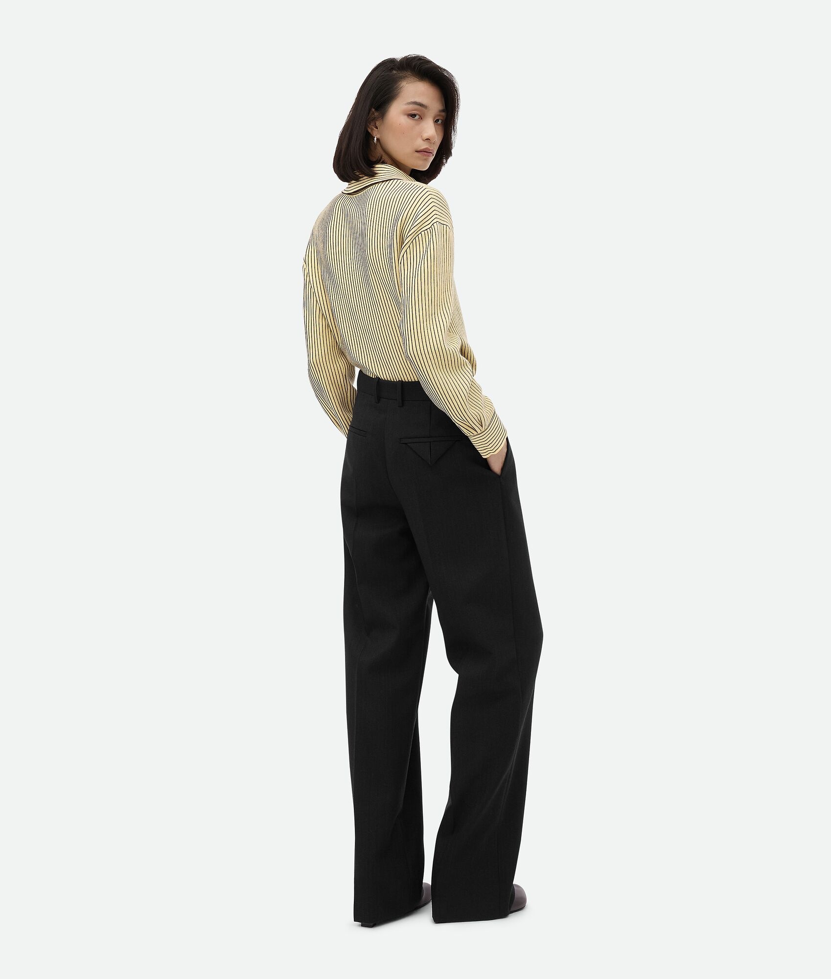 Striped Wool Trousers - 4