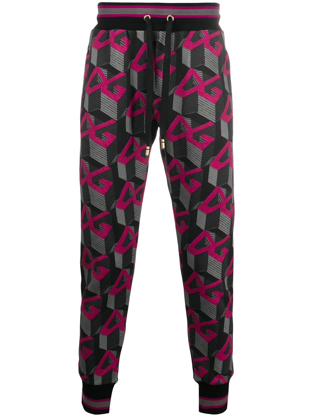 logo-print casual trousers - 1