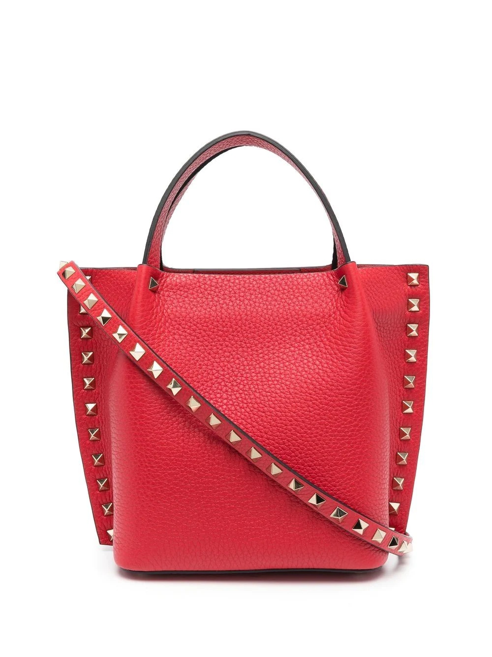 Rockstud leather tote bag - 1