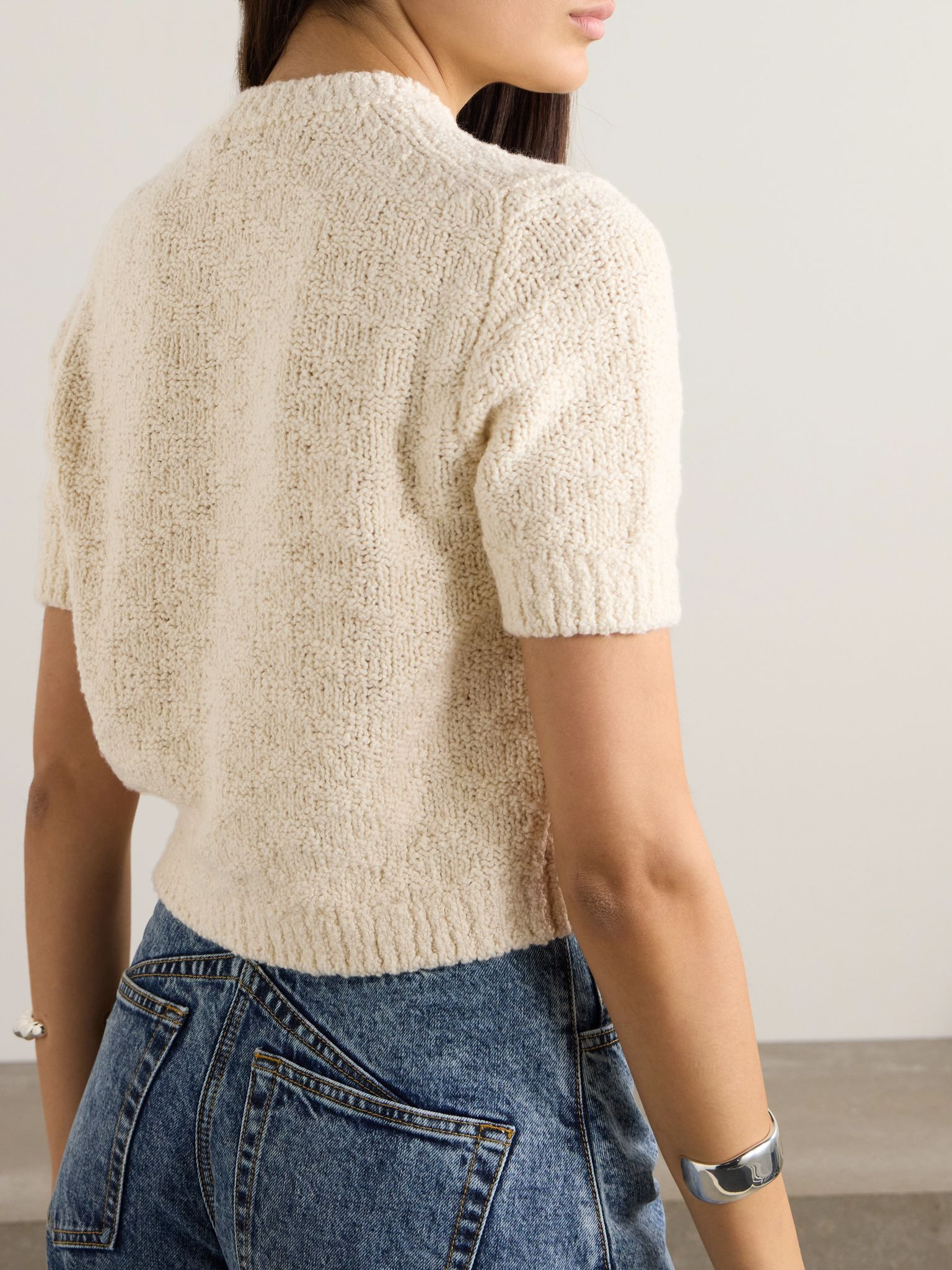 Follecchio cashmere and silk-blend sweater Cream - 3