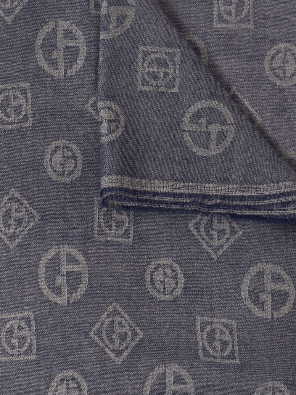 monogram-jacquard scarf - 2