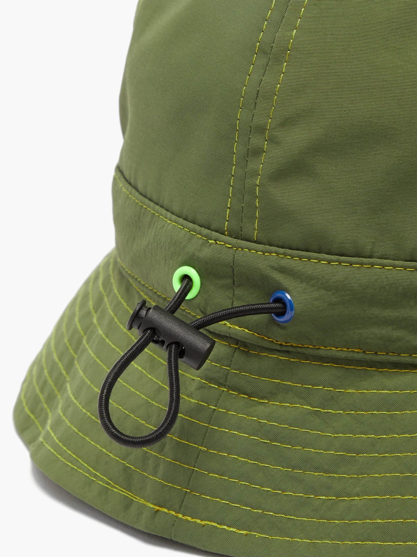 Topstitched drawstring bucket hat - 4