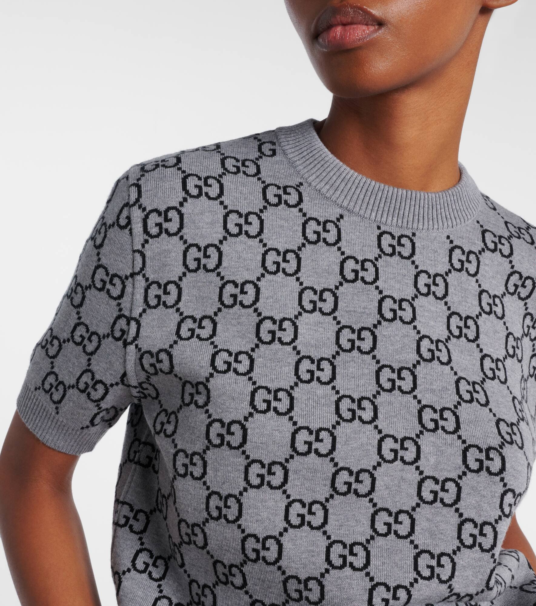 GG reversible wool-blend top - 4