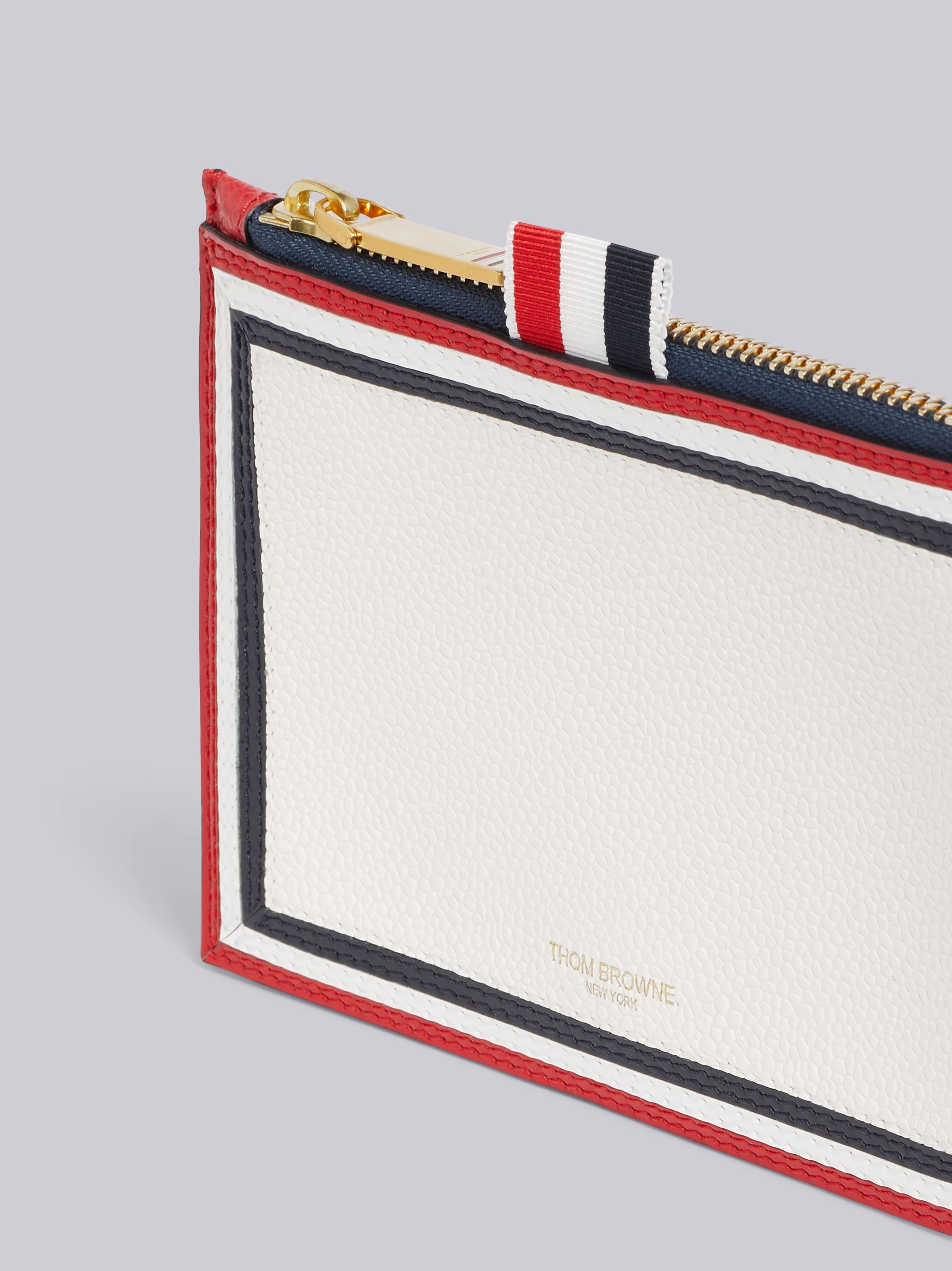 White Pebbled RWB Cricket Frame Small Coin Purse 2
