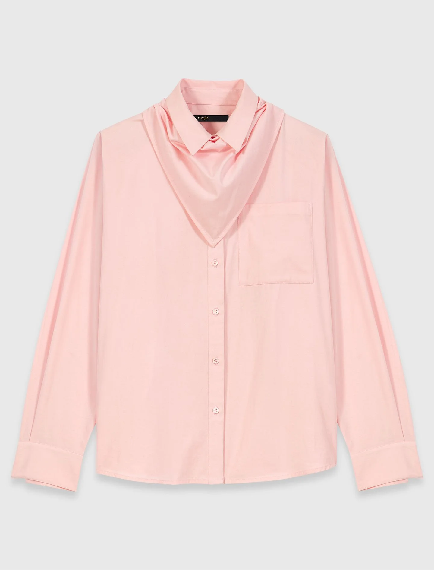 Shirt with removable scarf - 1