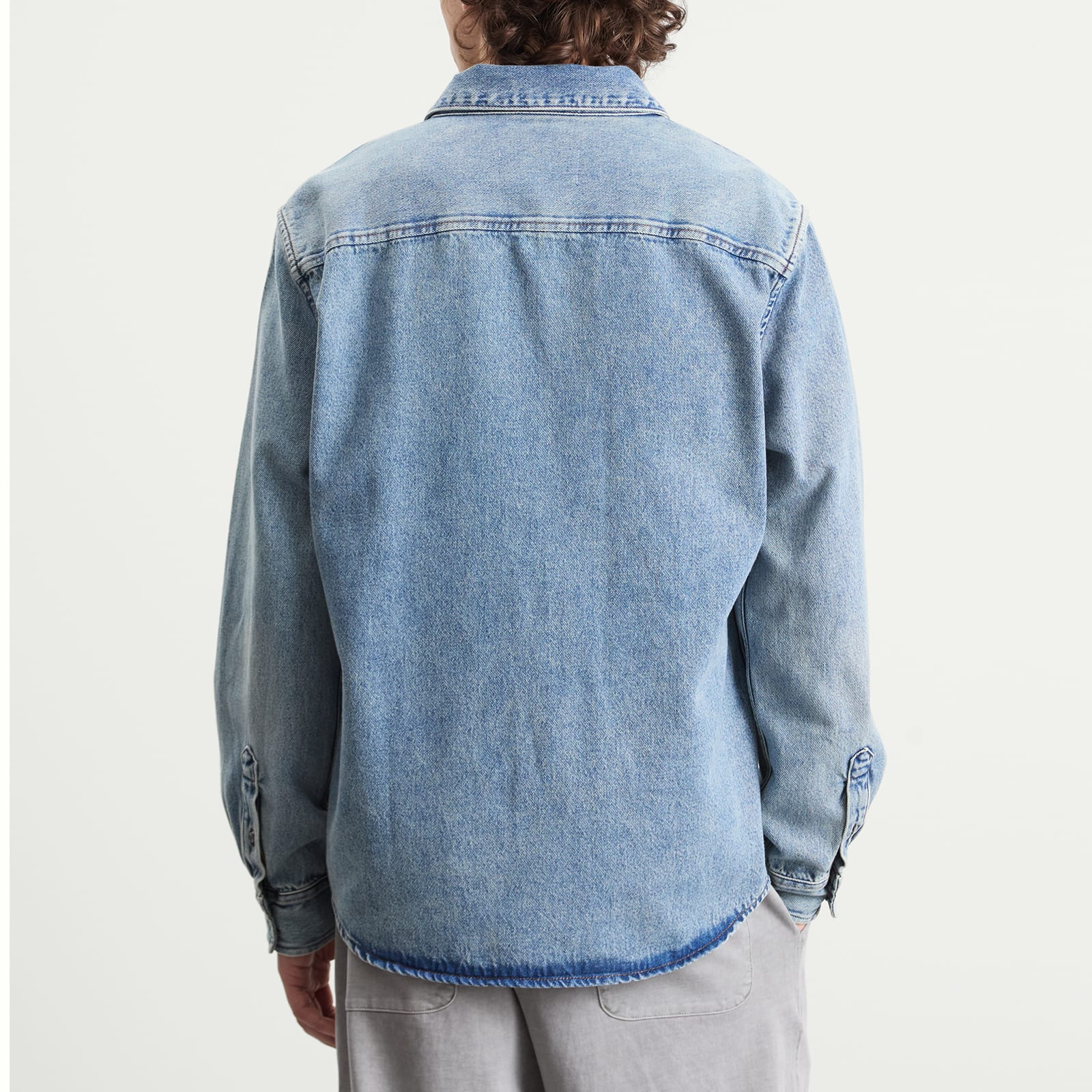 AMI Paris Used Indigo Light Denim Shirt - 3