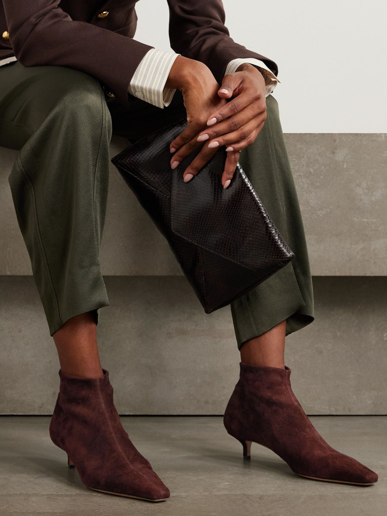 Idra suede ankle boots Chocolate - 2