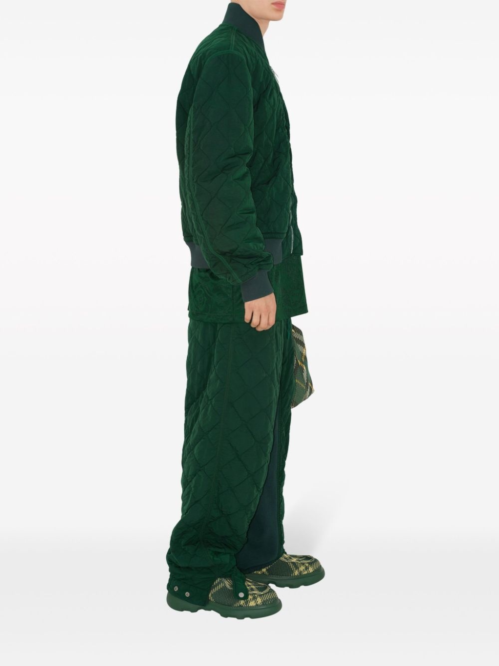 quilted zip-up bomber jacket - 3