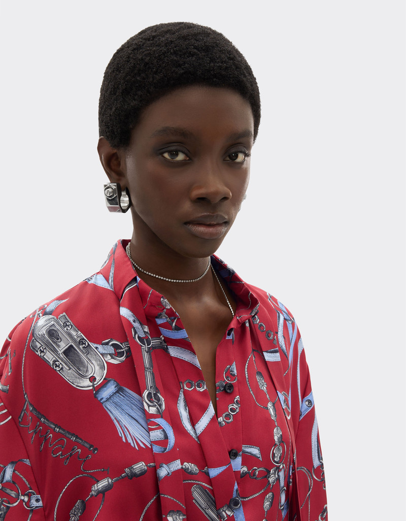 Ferrari Closet print silk dress 5