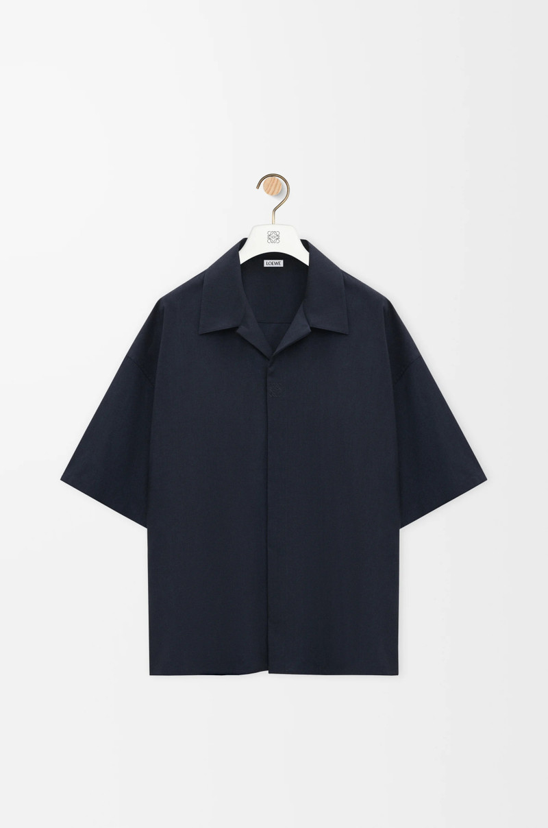 Short sleeve shirt in wool 1