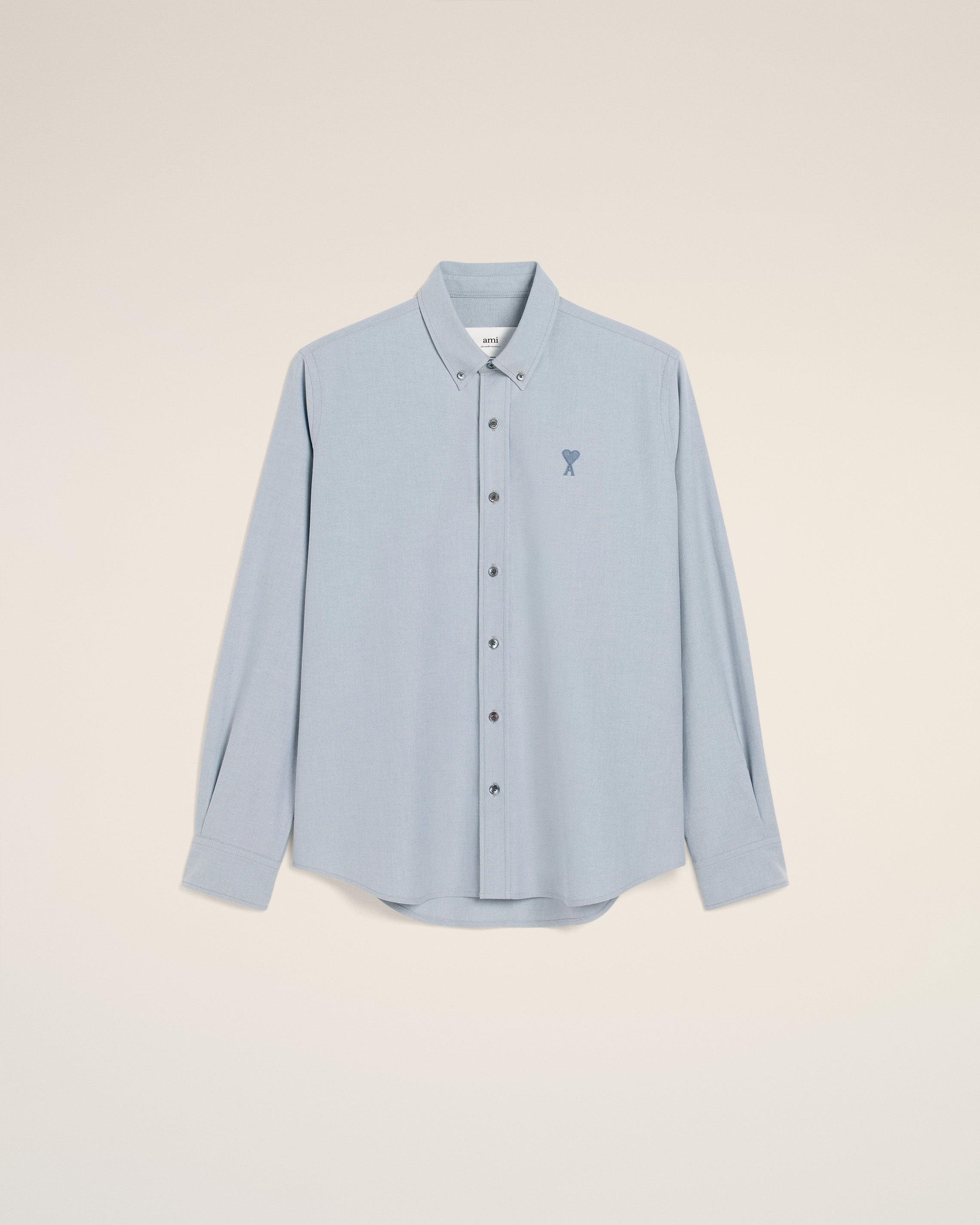 BLUE COTTON BUTTON-DOWN AMI DE CŒUR SHIRT - 2
