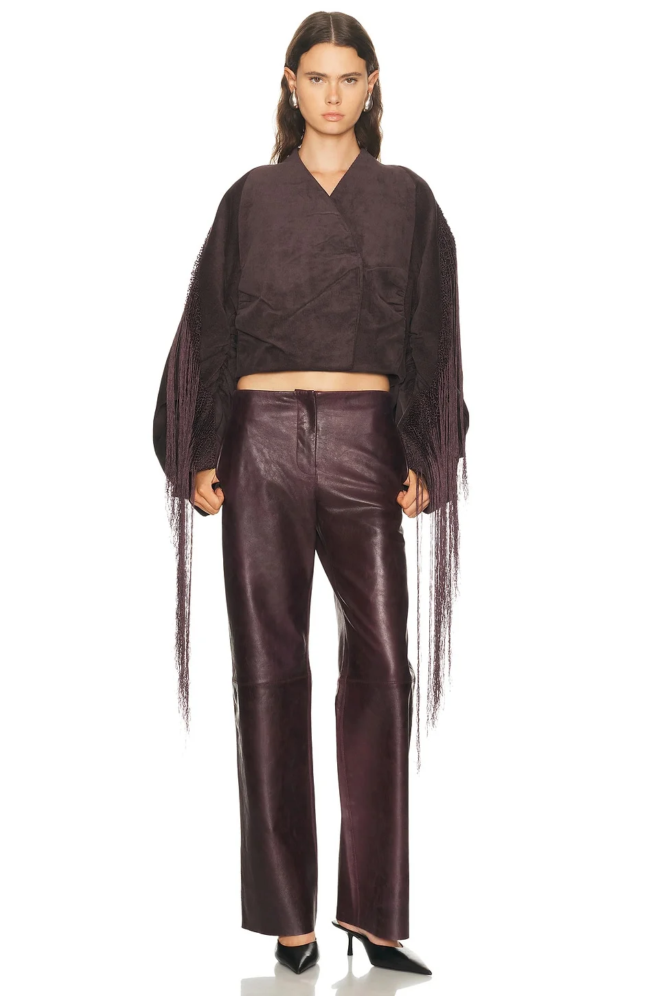 Corduroy Cocoon Fringed Jacket - 1