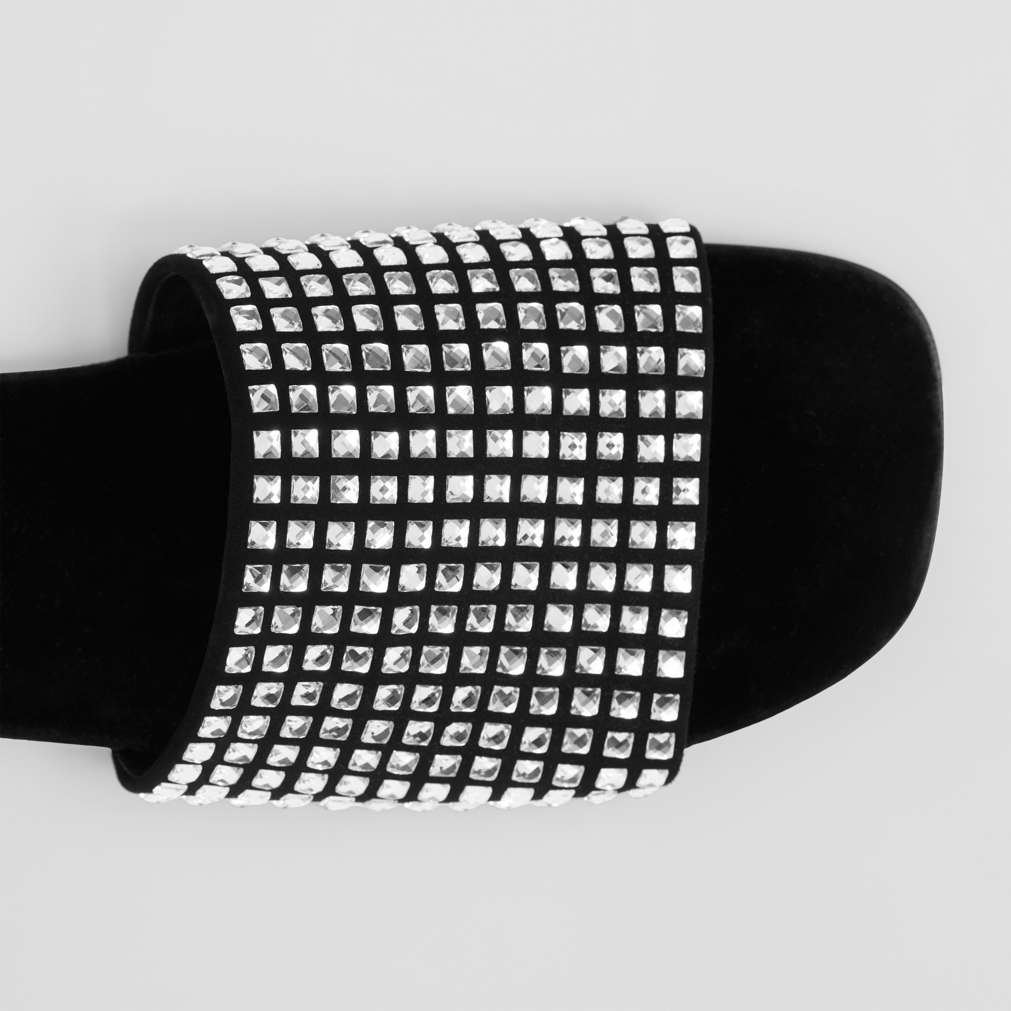 Crystal-embellished Leather Slides - 3