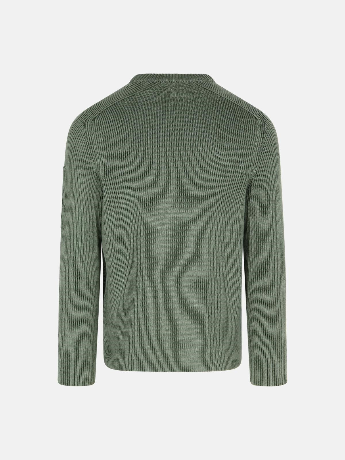 'FULL RIB' GREY COTTON BLEND SWEATER - 3