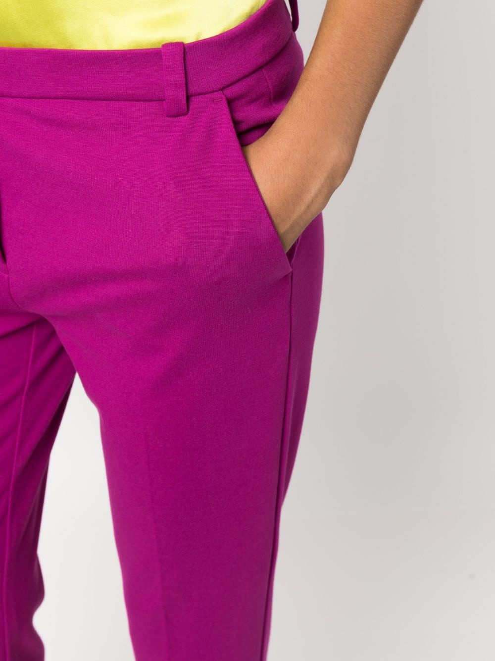 high-waisted cropped trousers - 9