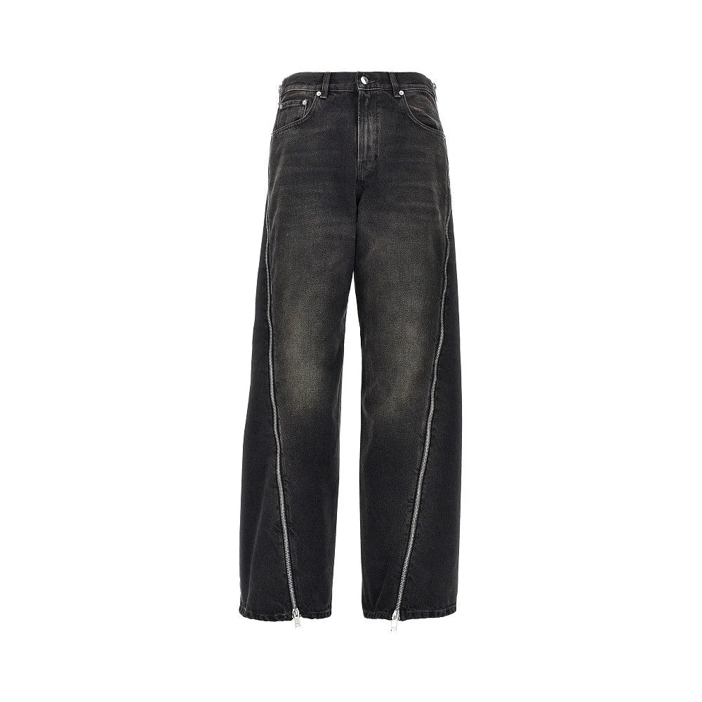 Haikure Bonnie Zip Denim Jeans Black - 1
