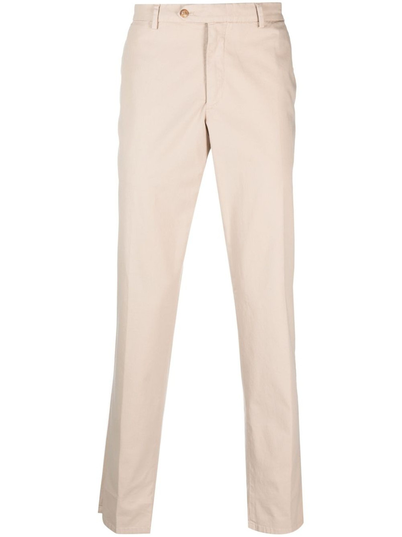 slim-fit cotton blend chinos 1